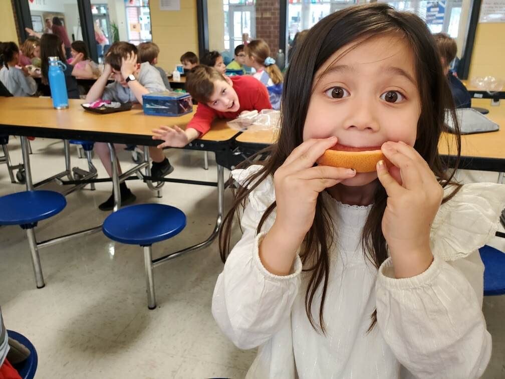 Fulton County School Nutrition serves yummy grapefruit